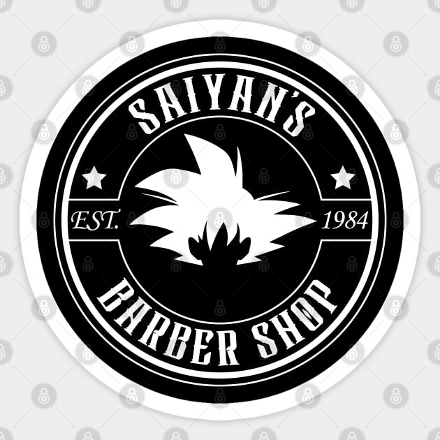 Saiyans Barber Shop Sticker by zemluke